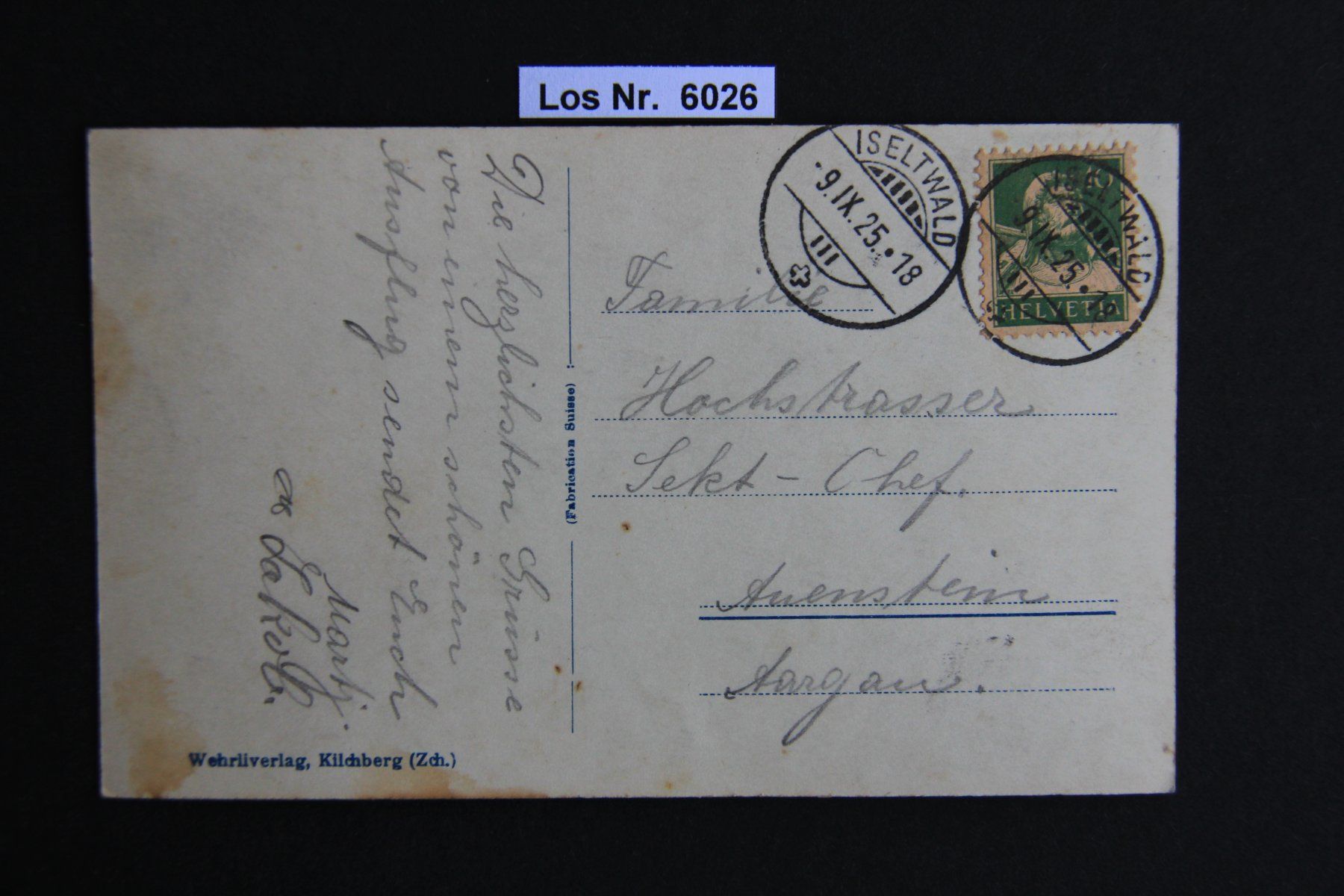 Cartoline postali: Ansichtskarte Iseltwald 20iger Jahre                Los 6026 – Usato da Volken venduto da jukon65 1