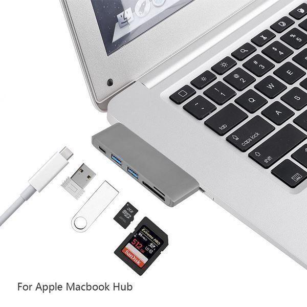 Hub & Switch: Macbook 5in1 USB C Hub 3.0 Type C Adaper – Nuovo (secondo la descrizione) da Kirchdorf AG venduto da Apost008 1
