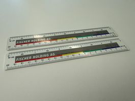 20cm Massstäbe mit 1:20 & 1:25 & 1:50 Skalen, Kunststoff