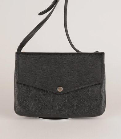 Twice Monogram Empreinte Cuir Noir Louis Vuitton