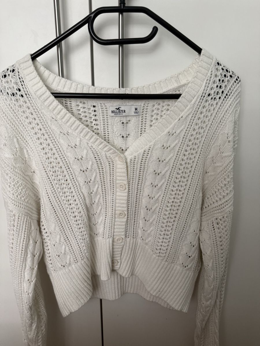 Hollister Giacche: Hollister Strickjacke Weiss Gr M – Usato da Unterägeri venduto da ann_x8pf