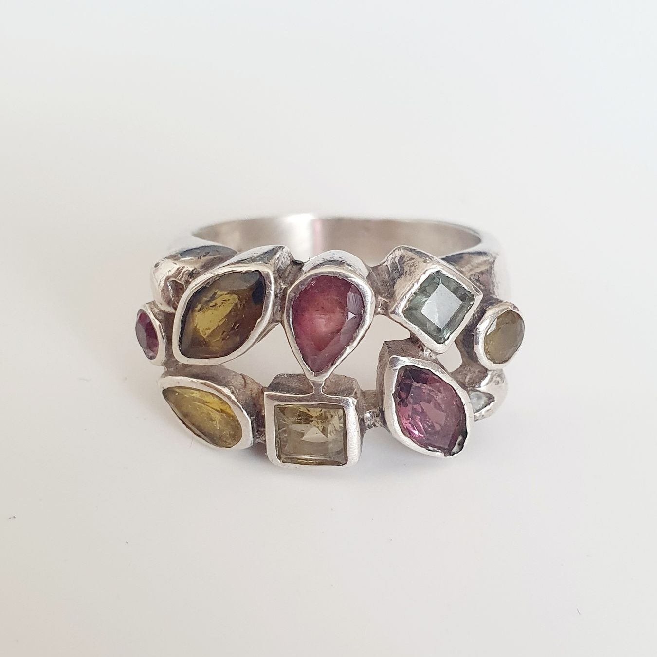 Bagues: Statement-Ring ,Ring 925 Silber bunte Steine Grösse 19,7 mm – D'occasion à Kreuzlingen par Wunderkiste123 2