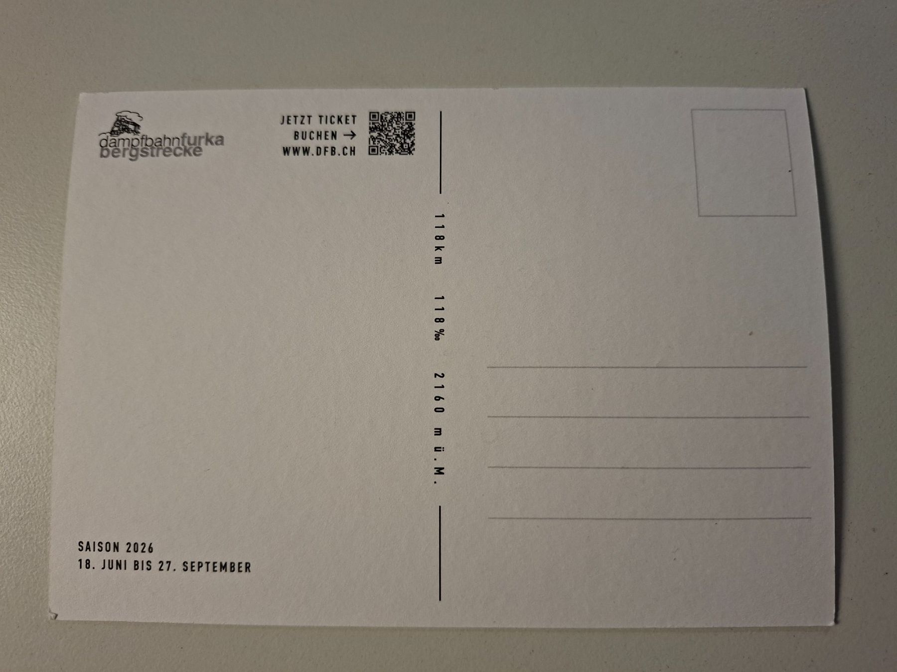 Cartes postales: Ansichtskarte Furka Dampfbahn Bergstrecke – Neuf (Voir description) à Wil SG par ram_c5j2 1