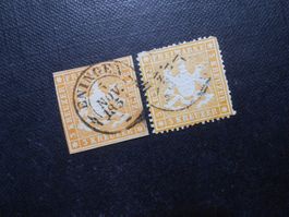 Württemberg  Mi 7c/17ya   1857/61   Mi 120 €