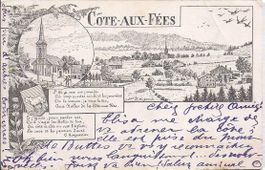 LA CÔTE - AUX - FEES, carte Oscar Huguenin