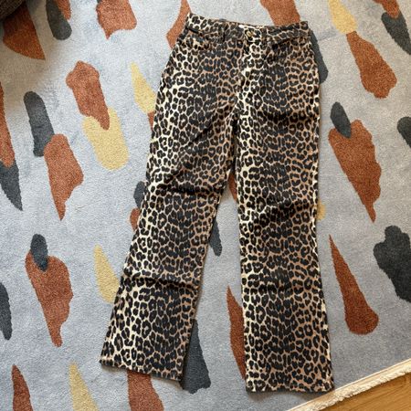 Ganni Betzy Leopard Jeans - New with Tags