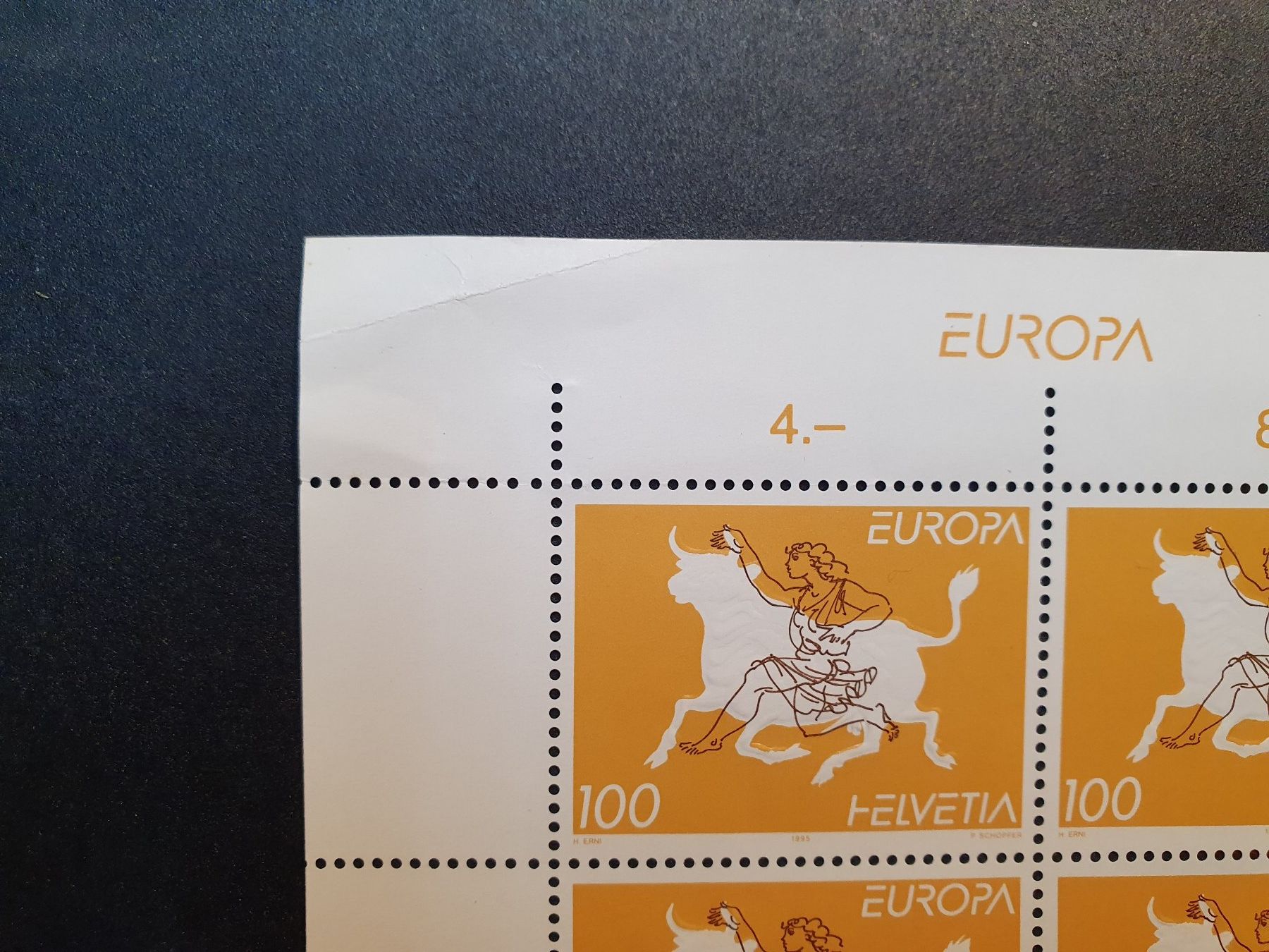 Alle Briefmarken: Hans Erne Kleinbogen von 1995 (postfrisch) – Neu (gemäss Beschreibung) aus Stilli von Mos1 2