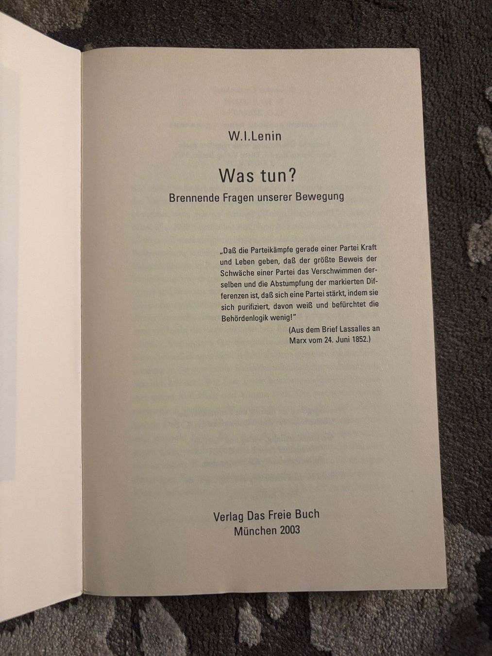 Libri: Lenin "Was tun?" – Usato da Winterthur venduto da Thlayli 1