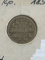 Alte Schweizer Münze 10 Rappen 1850 Helvetia, (I3)