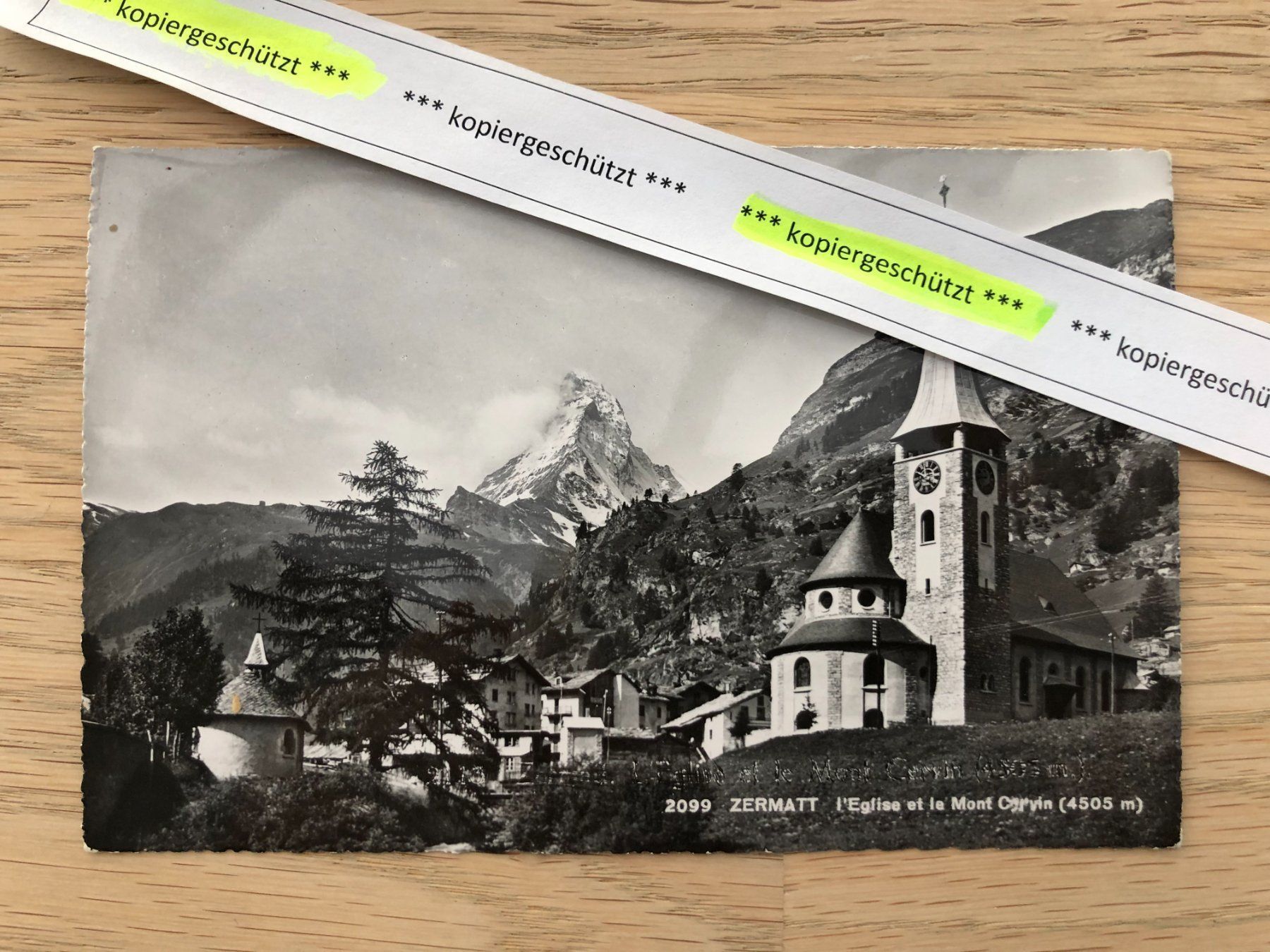 Ansichtskarten: Zermatt Matterhorn Kirche alt AK – Neu (gemäss Beschreibung) aus Hefenhofen von Bierinder