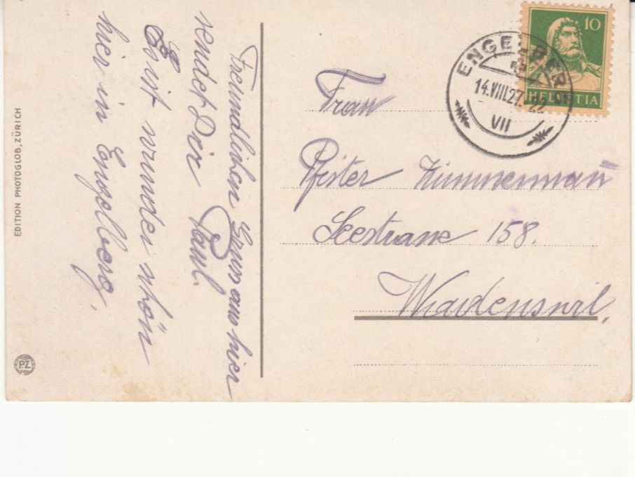 Cartoline postali: Engelberg 1927 – Usato da Bürglen TG venduto da StampGraf 1