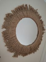 Hübscher Wandspiegel mit Makramee-Rahmen, Durchmesser 60cm