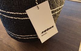Korb Mifuko neu Handmade in Kenya schwarz Fairtrade