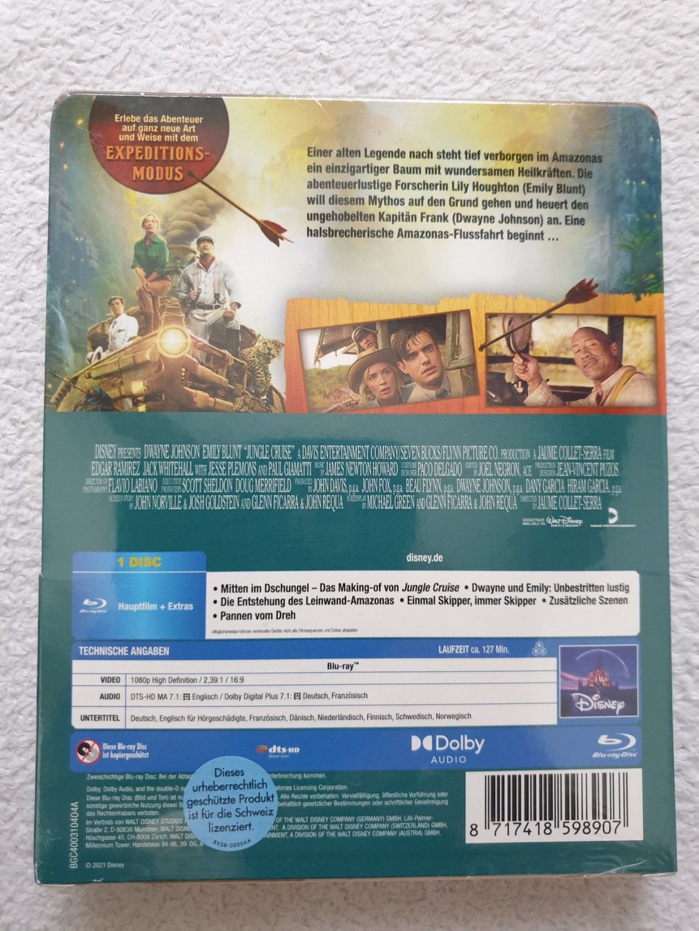 Tutti i DVDs: Jungle Cruise Steelbook, Johnson Dwayne – Nuovo e nell'imballaggio originale da Schönengrund venduto da Liane63 1