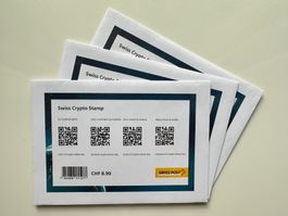 3x Swiss Crypto Stamps 1.0 Ungeöffnet