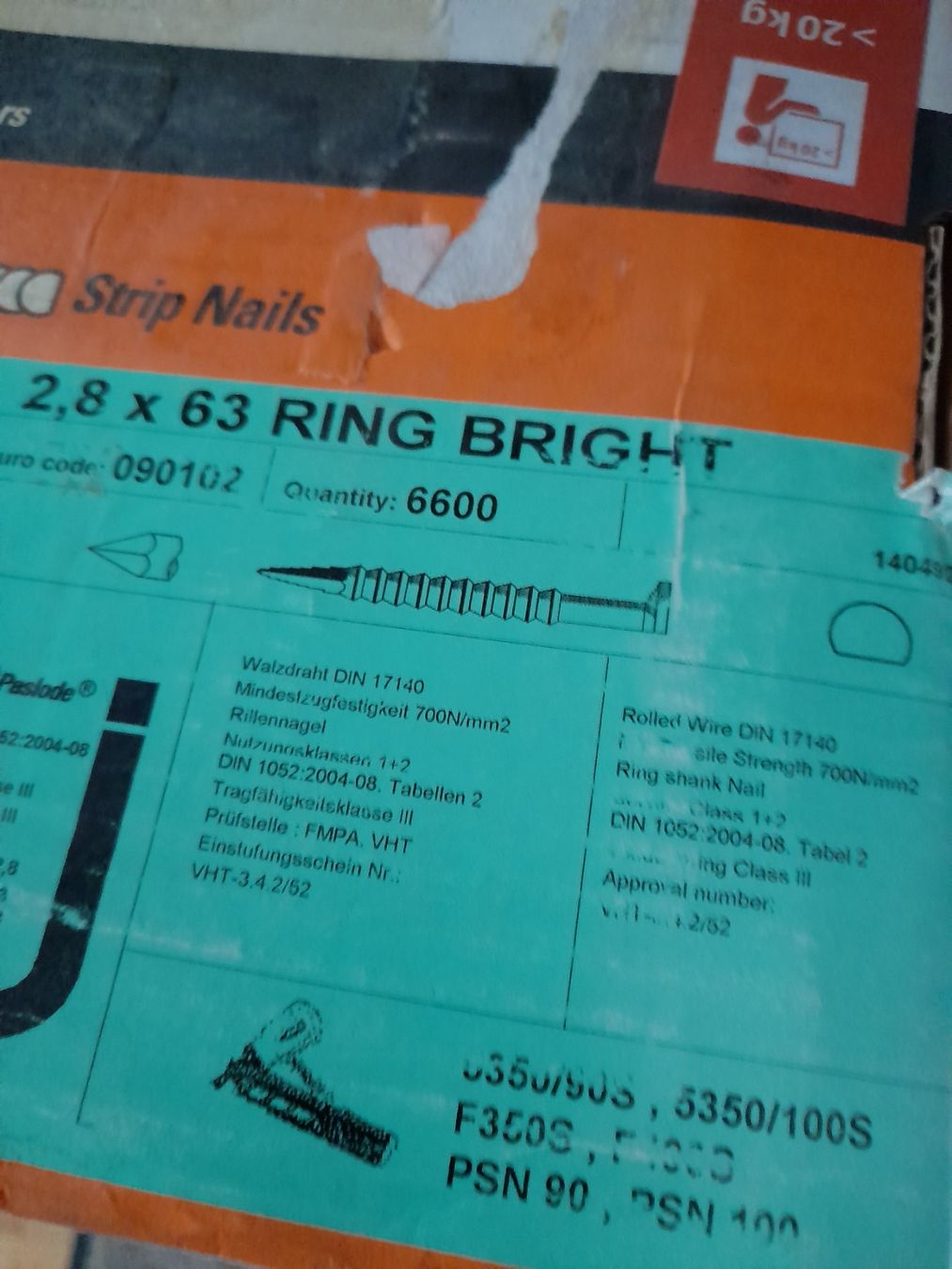 Tutti gli attrezzi: Paslode Streifennägel 2,8x63 Ring Bright gebraucht – Nuovo e nell'imballaggio originale da jonschwil venduto da ratinach 1
