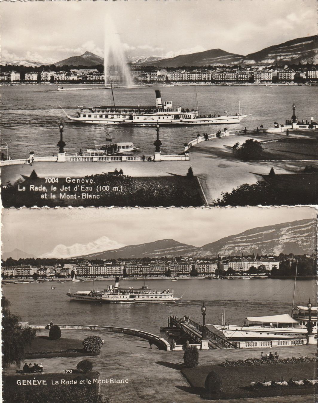 Cartoline postali: 2 Ak Genf Hafen mit Dampfschiffen – Usato da Rorschacherberg venduto da fratovi2
