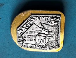 Fasnachtsplakette Littau 1991 Gold Mättli-Zunft Littau