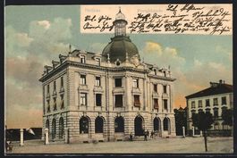 AK Herisau, Partie am Postgebäude, 1903