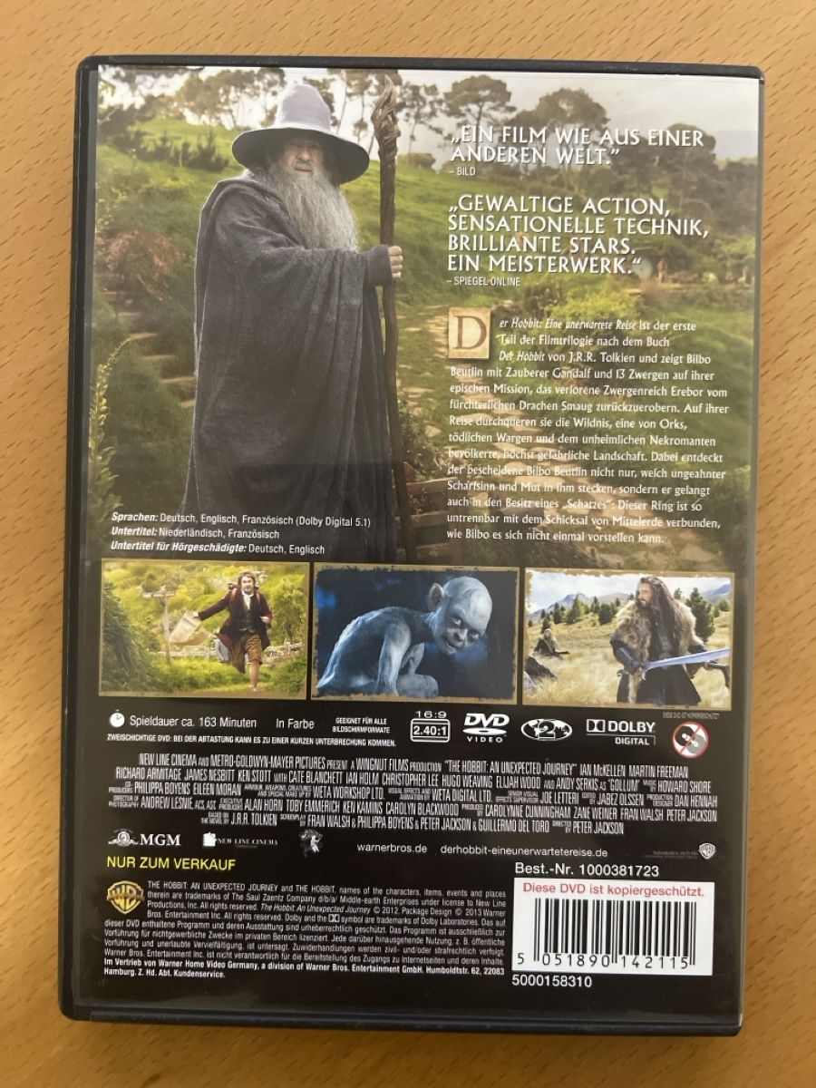 Tutti i DVDs: DVD Der Hobbit - Eine unerwartete Reise, – Usato da windisch venduto da meisterkingremo 1