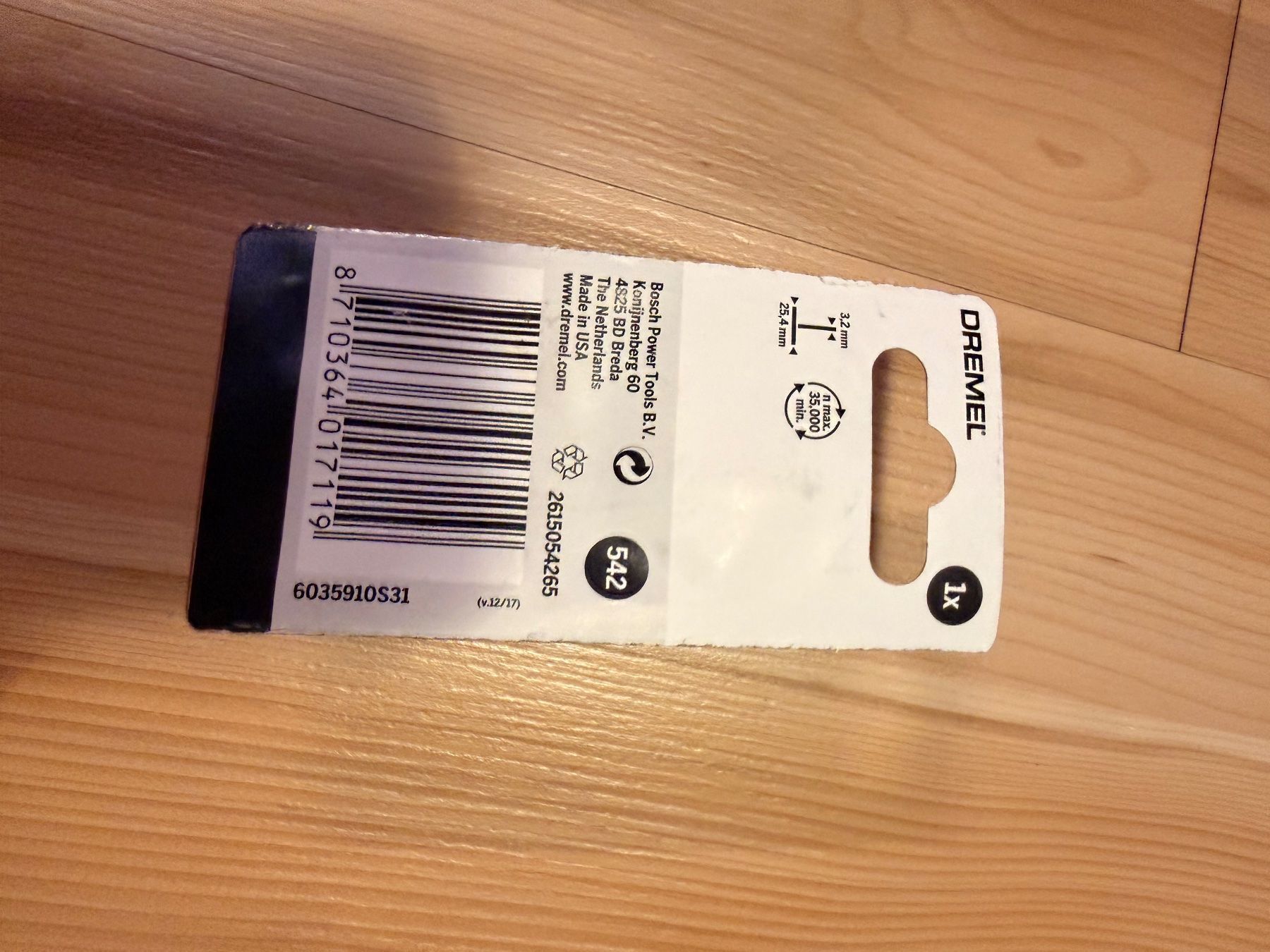 Dremel Tutti gli attrezzi: Dremel 542 Trenn- und Formscheibe 25,4mm – Usato da Amriswil venduto da Trivet 1
