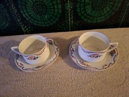 2 Tassen mit Unterteller, Seltmann Weiden, Vintage, sehr alt
