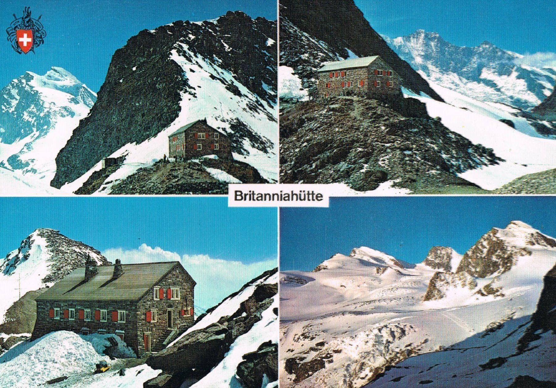 Cartoline postali: Britanniahütte SAC, Saas-Tal – Usato da Buchs AG venduto da Baerfisch