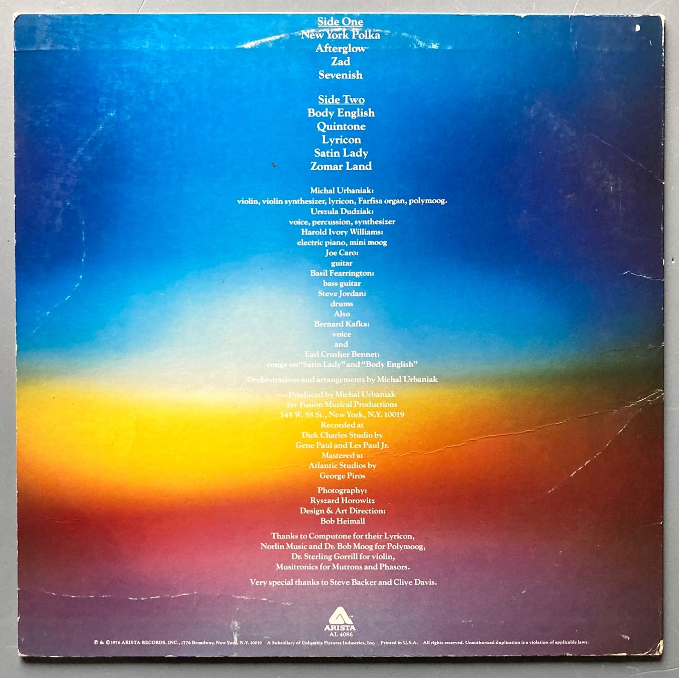 Dischi in vinile: MICHAL URBANIAK - BODY ENGLIS – Usato da Poliez-Pittet venduto da Newtown-Records 1