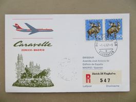 Flugbrief Zürich–Madrid 1967