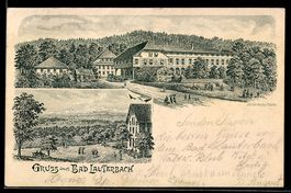 Lithographie Oftringen /Aargau, Kurhaus Bad Lauterbach