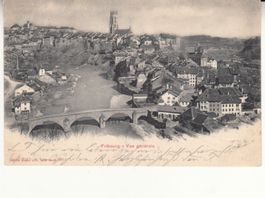 Fribourg 1904 mit Stabstempel Fribourg, Ambulant Nr. 5