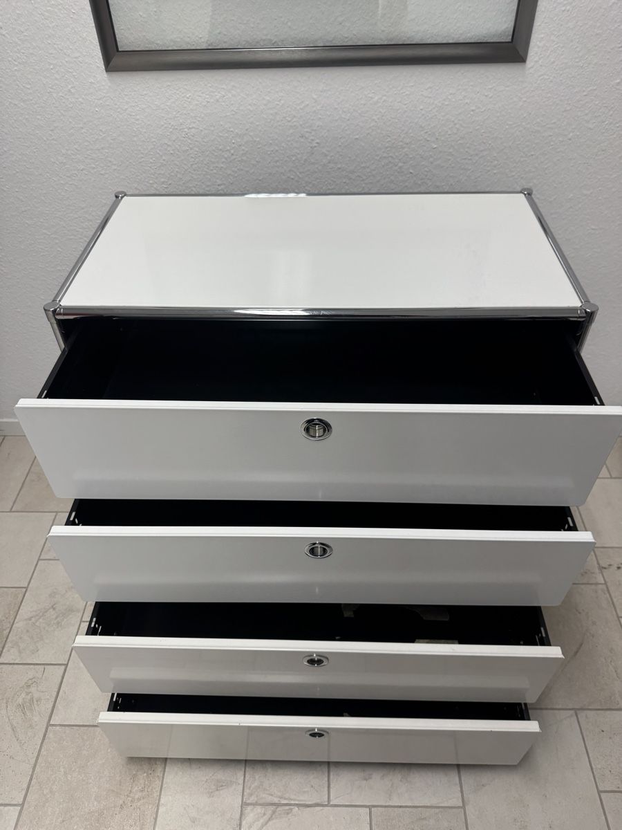Kommoden: Hochwertige Design Kommode Sideboard Metall Chrom Weiss – Gebraucht aus Zürich von Privat13 1