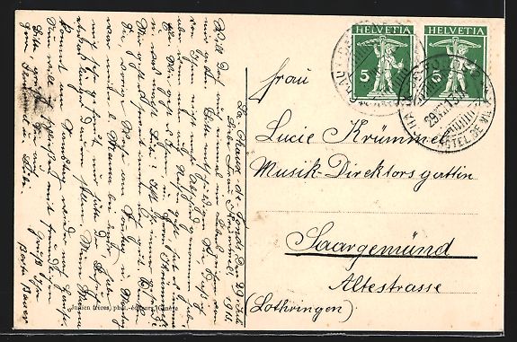 Cartoline postali: La Chaux de Fonds, Rue Léopold-Robert,  – Usato da Berlin venduto da bartko-reher 1