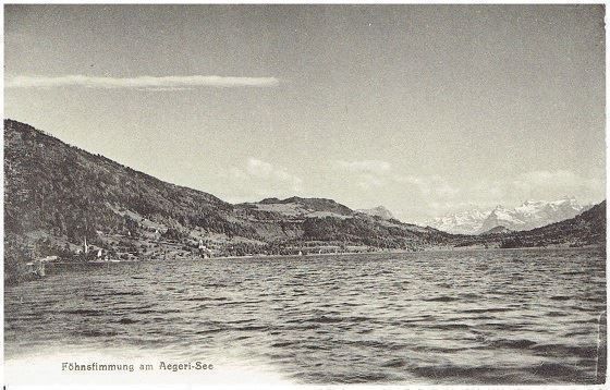 Cartoline postali: Föhnstimmung am Aegerisee – Usato da Flims - Dorf venduto da Stagediver