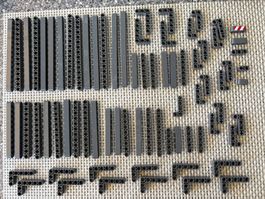 Lego Technik dunkelgraue runde Lochbalken LotX