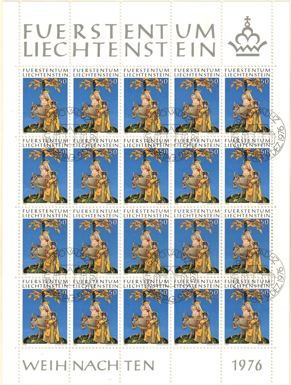 Tutti i francobolli: Kleinbogen Weihnachten  1976      gestempelt Ersttag – Usato da Mellingen venduto da Ginger 2