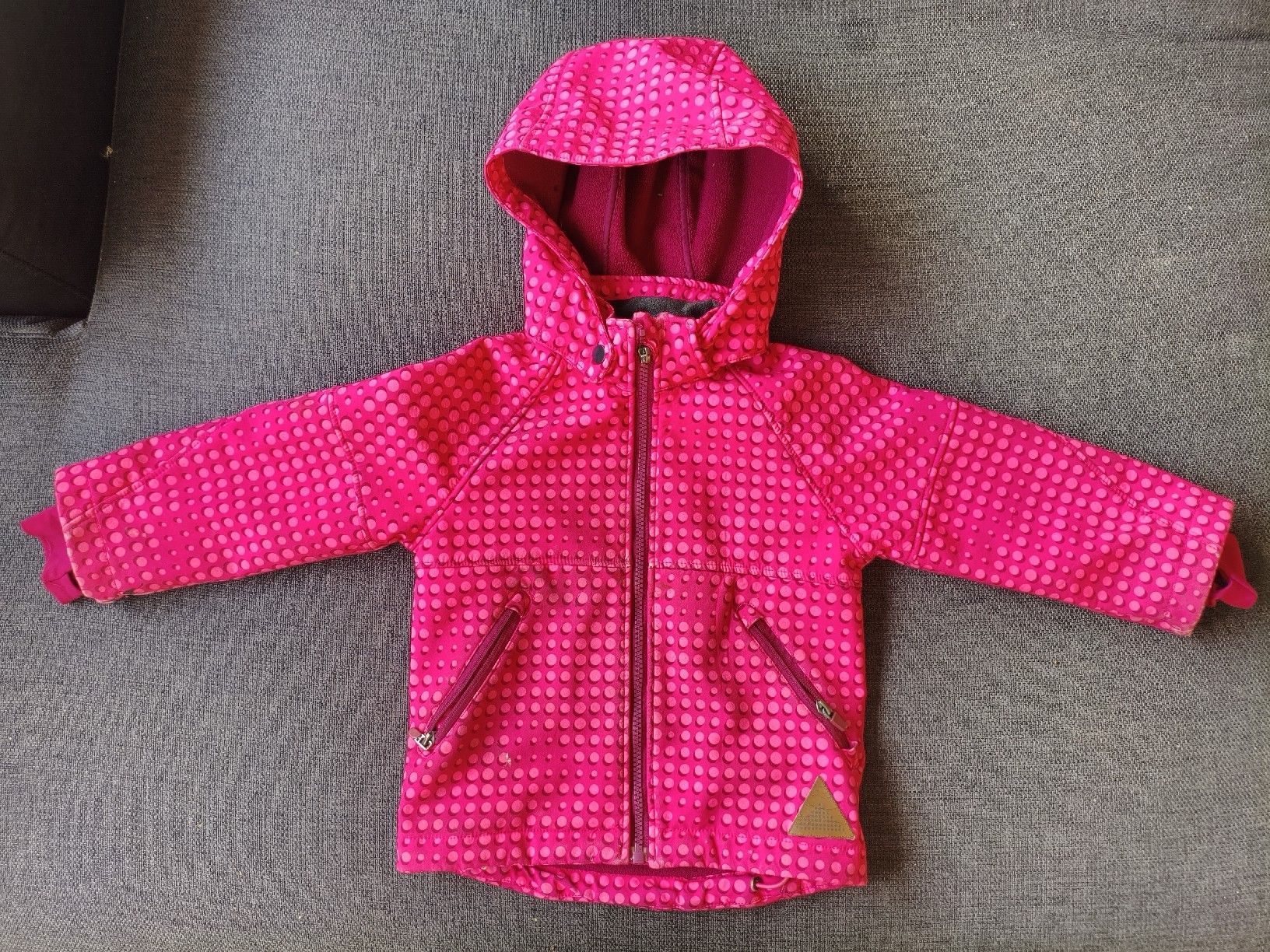 H&M Jacken & Mäntel: H&M Softshelljacke pink gepunktet Gr. 92 – Gebraucht aus Sursee von lou19