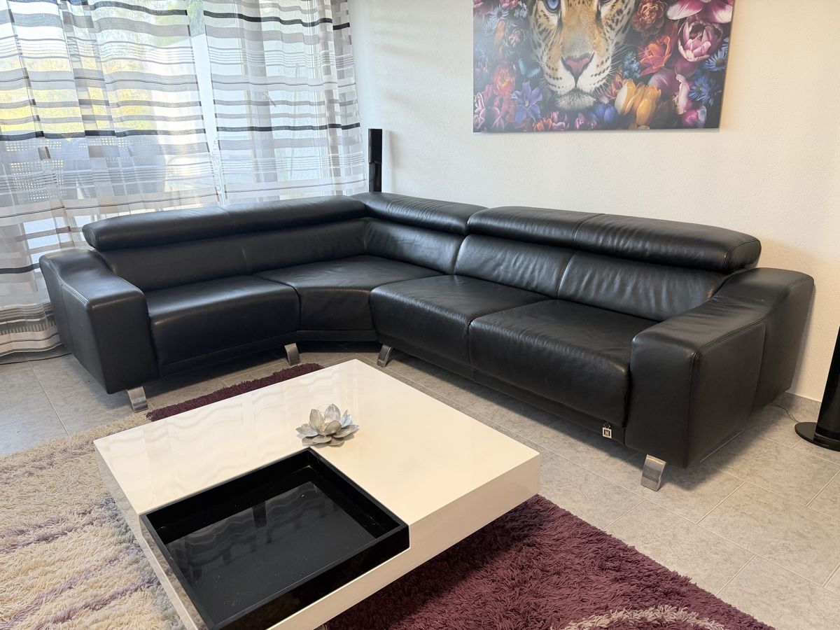 Sofas: Echt Leder Sofa-Ecksofa Schwarz Ab Fr.1 – Gebraucht aus Dietikon von Kumar_Occasionen 3