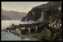 AK Sisikon, schön Teilansicht am See