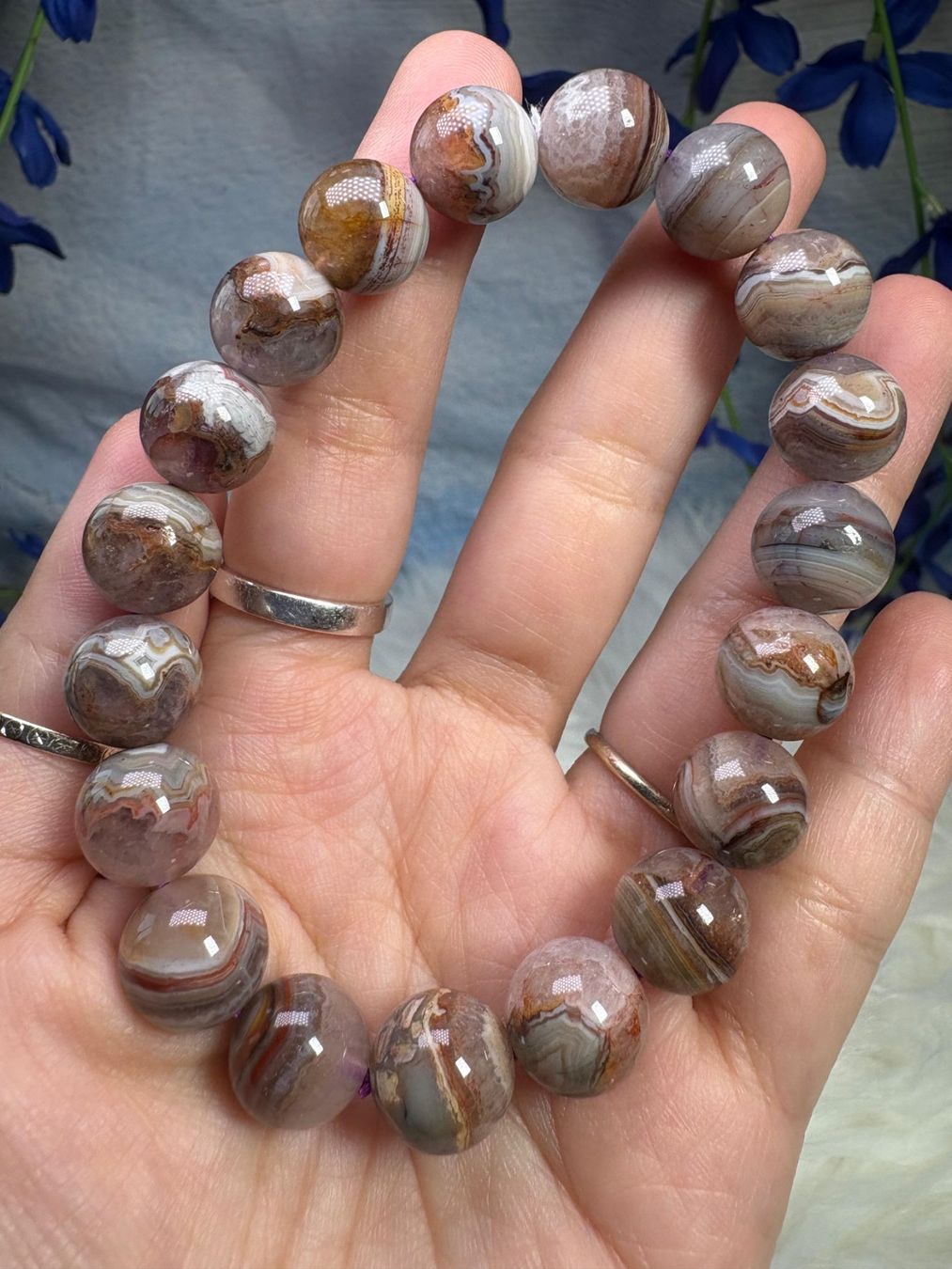 Minerali & Pietre curative: Armband aus Achat mit Amethyst Auralite – Nuovo e nell'imballaggio originale da Neuheim venduto da m.hald