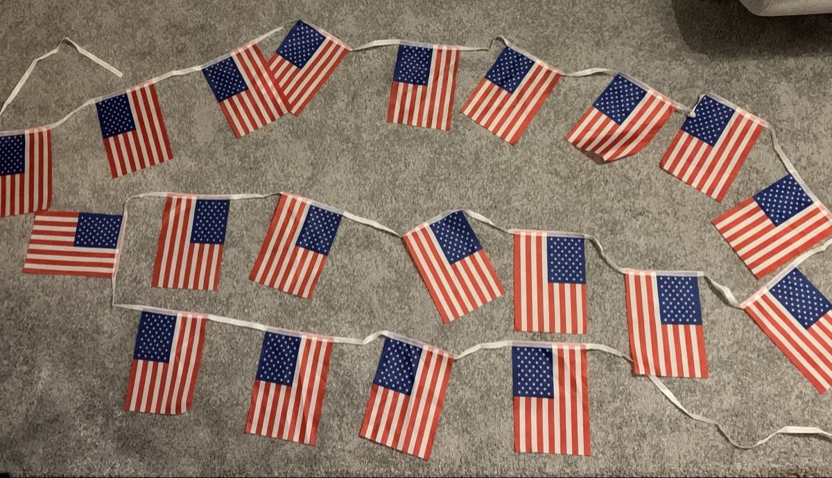 Tutte le decorazioni: USA Flaggen Girlande – Usato da Plaffeien venduto da olpari