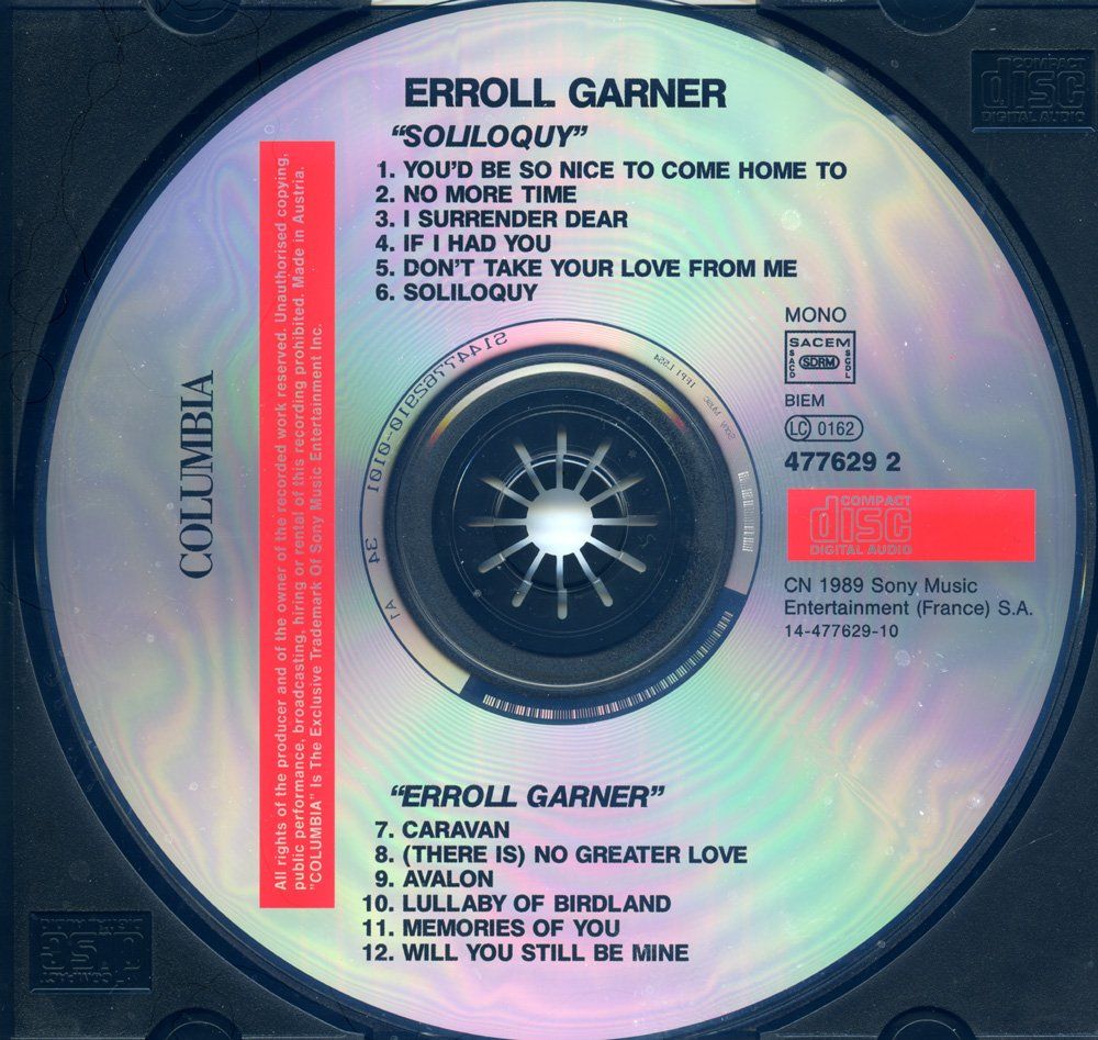 CD: Jazz CD: Erroll Garner "Soliloquy" + "Erroll Garner" – Usato da Hochfelden venduto da mue_lhm9 1