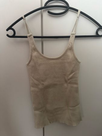 Débardeur Mango taille S - Beige côtelé