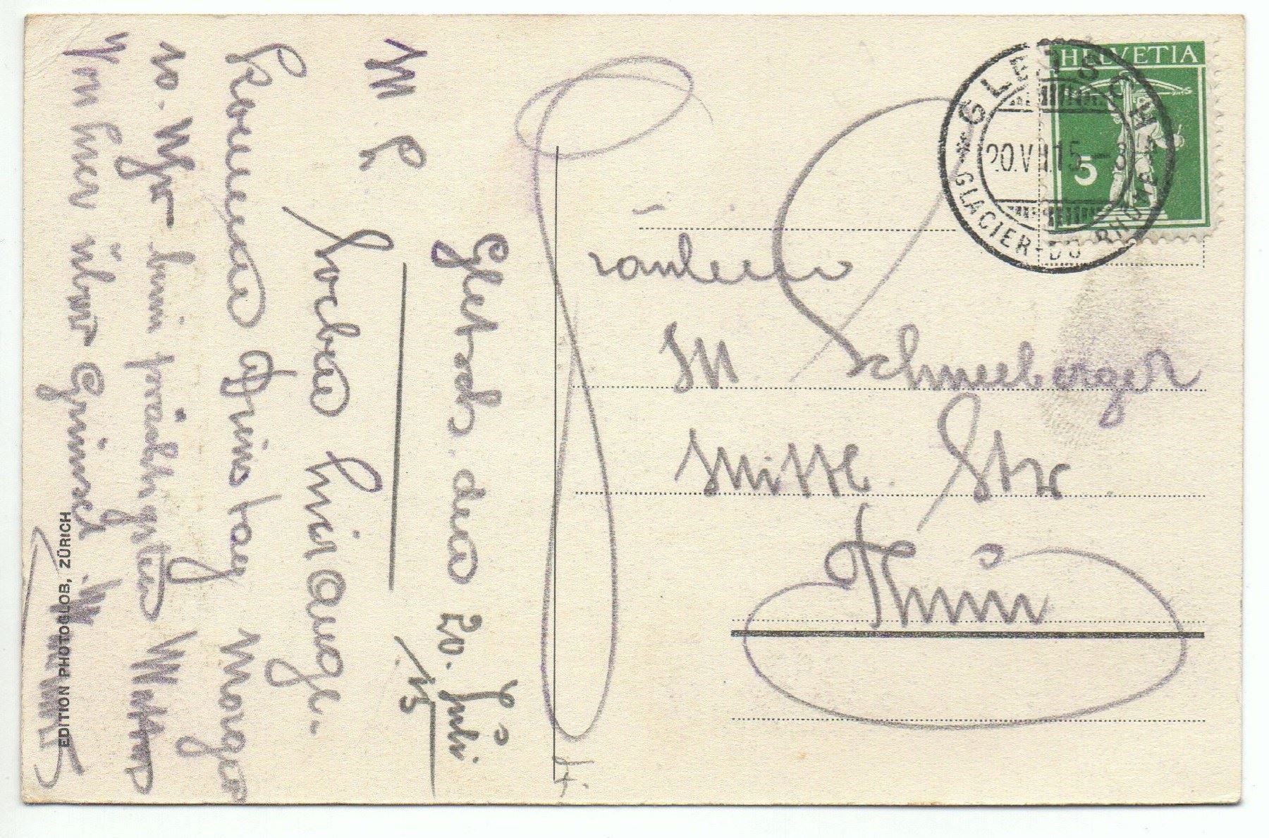 Cartoline postali: GLETSCH Postkutsche – Usato da Jona venduto da philajona 1