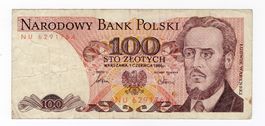 Banknote Polen, 100 Zloty