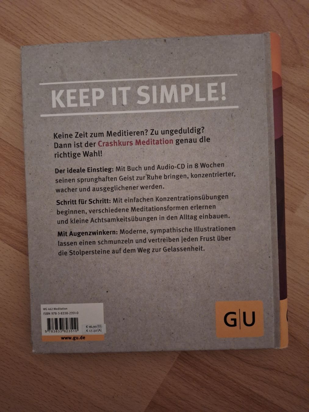Bücher: Crashkurs Meditation, Buch mit Audio-CD, GU – Gebraucht aus Kreuzlingen von ng3 3