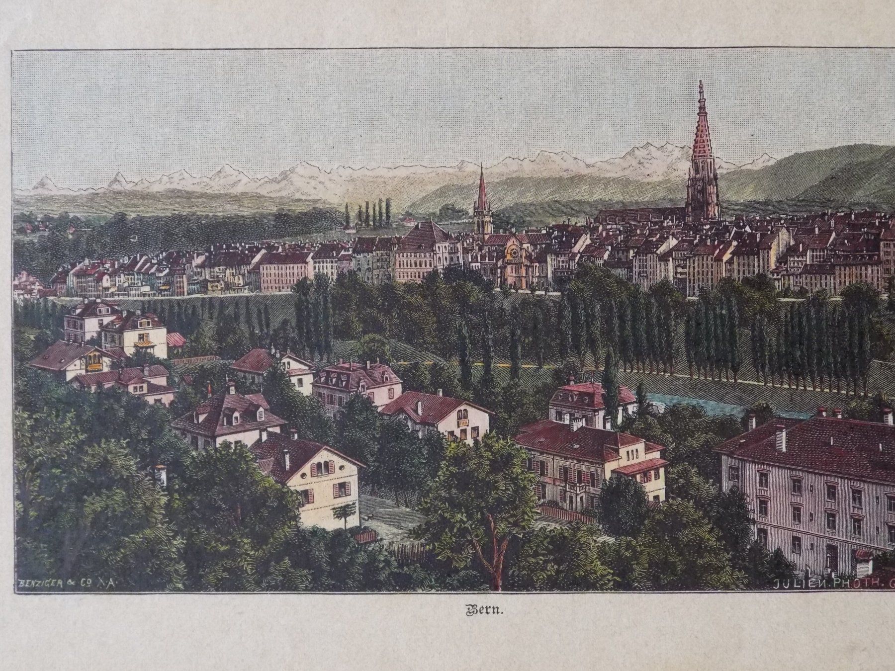 Incisioni: Bern kolorierte Xylographie – Usato da Risch venduto da Rischli15 4