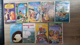 9 VHS Kassetten für Kinder