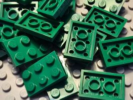 Lego 26x Platten 2x3 (3021) grün