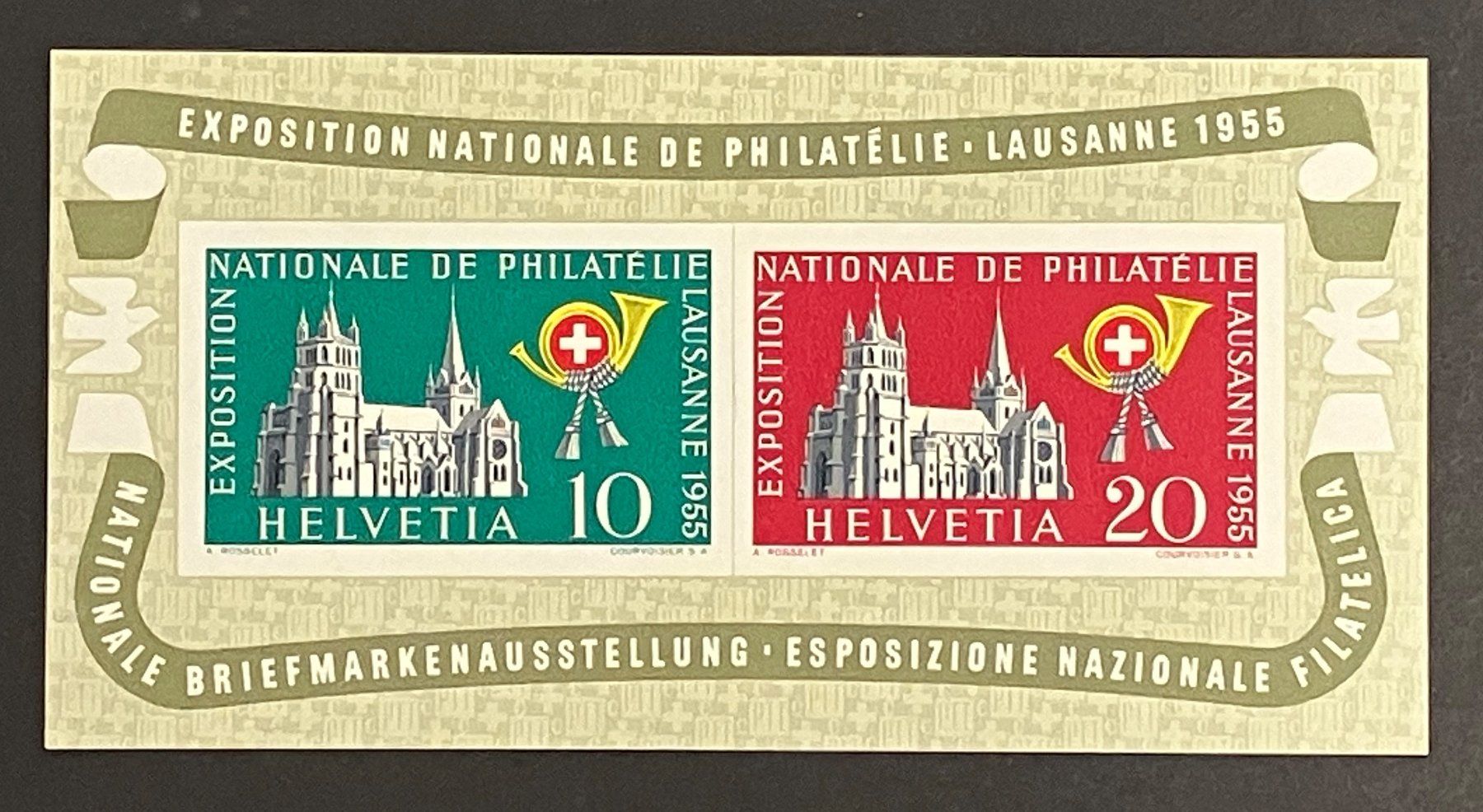 Alle Briefmarken: BLOCK LAUSANNE 1955** – Neu (gemäss Beschreibung) aus Oberwil BL von SALOB